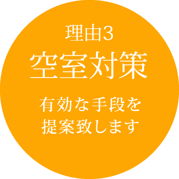 理由3：空室対策 市有効な手段を提案致します